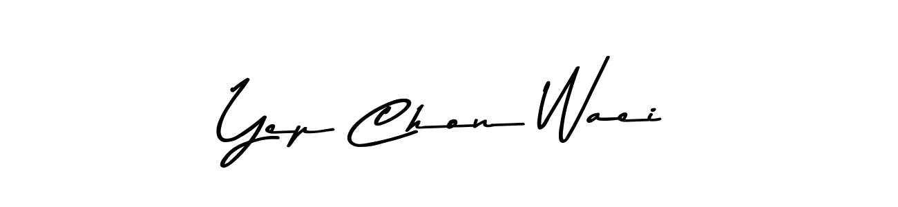 Create a beautiful signature design for name Yep Chon Waei. With this signature (Asem Kandis PERSONAL USE) fonts, you can make a handwritten signature for free. Yep Chon Waei signature style 9 images and pictures png