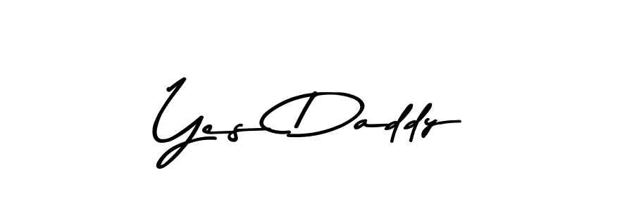 Make a beautiful signature design for name Yes Daddy. With this signature (Asem Kandis PERSONAL USE) style, you can create a handwritten signature for free. Yes Daddy signature style 9 images and pictures png
