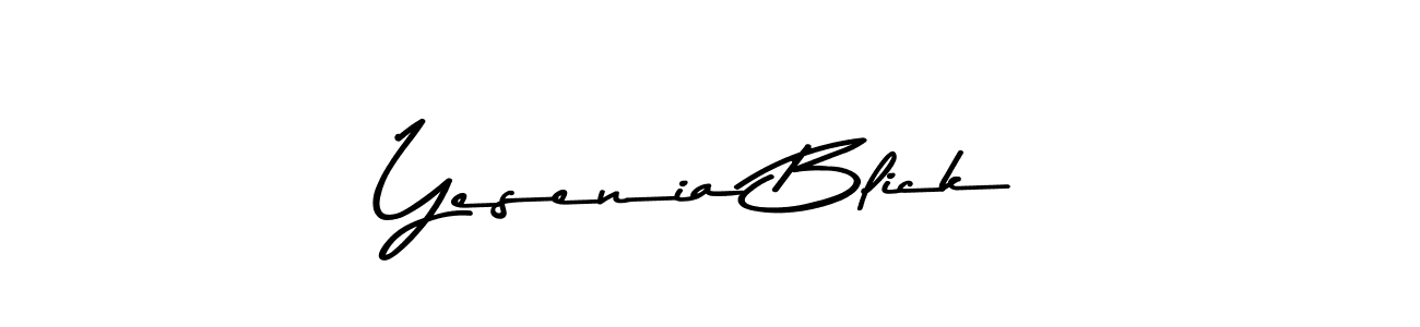 Design your own signature with our free online signature maker. With this signature software, you can create a handwritten (Asem Kandis PERSONAL USE) signature for name Yesenia Blick. Yesenia Blick signature style 9 images and pictures png