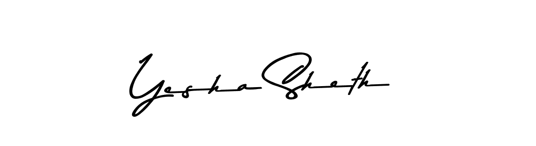 Similarly Asem Kandis PERSONAL USE is the best handwritten signature design. Signature creator online .You can use it as an online autograph creator for name Yesha Sheth. Yesha Sheth signature style 9 images and pictures png