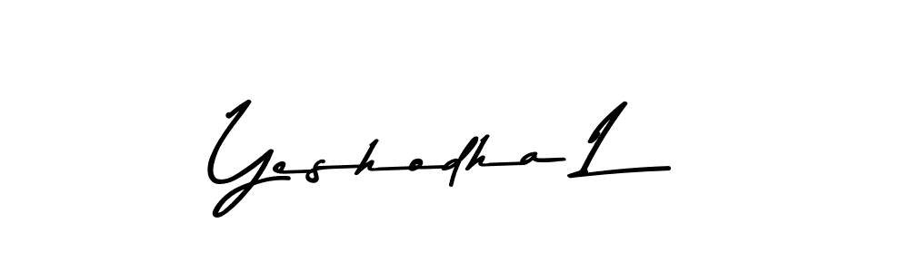 Create a beautiful signature design for name Yeshodha L. With this signature (Asem Kandis PERSONAL USE) fonts, you can make a handwritten signature for free. Yeshodha L signature style 9 images and pictures png