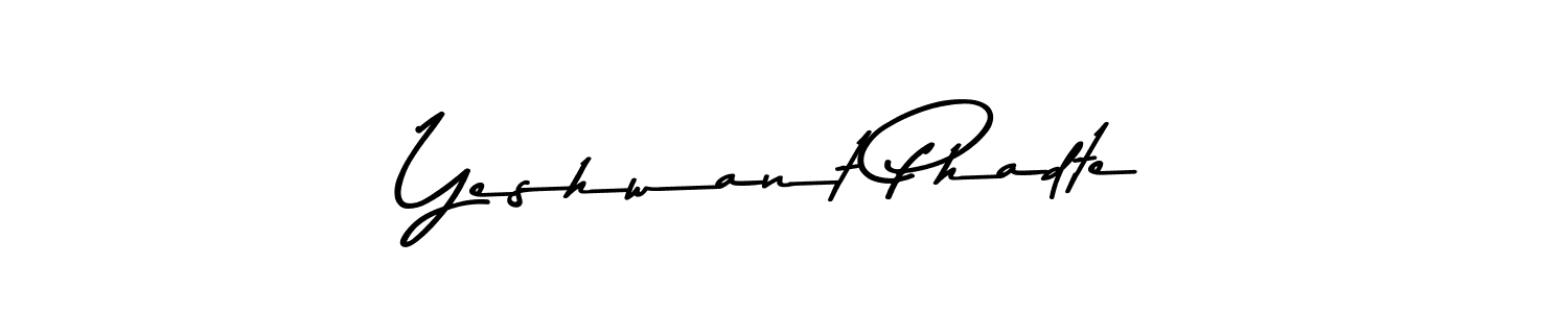 Use a signature maker to create a handwritten signature online. With this signature software, you can design (Asem Kandis PERSONAL USE) your own signature for name Yeshwant Phadte. Yeshwant Phadte signature style 9 images and pictures png