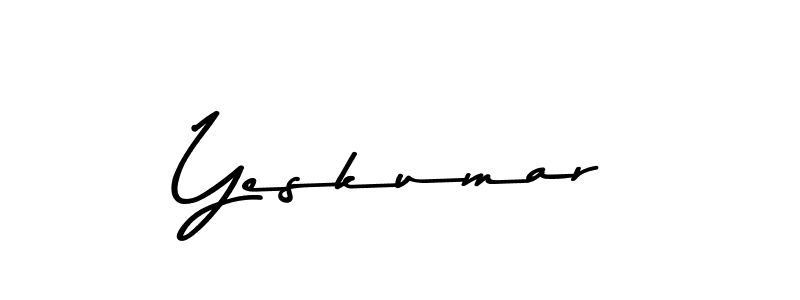 Use a signature maker to create a handwritten signature online. With this signature software, you can design (Asem Kandis PERSONAL USE) your own signature for name Yeskumar. Yeskumar signature style 9 images and pictures png