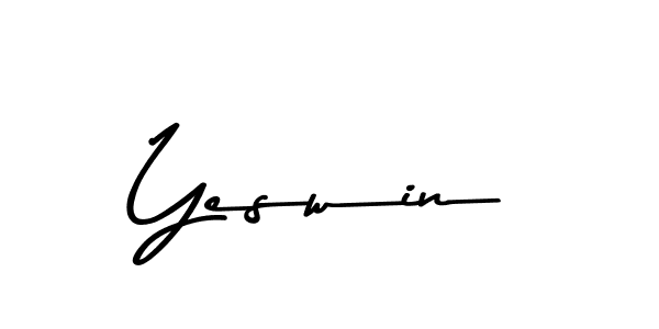 Use a signature maker to create a handwritten signature online. With this signature software, you can design (Asem Kandis PERSONAL USE) your own signature for name Yeswin. Yeswin signature style 9 images and pictures png