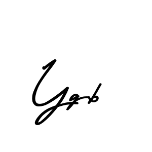 Make a beautiful signature design for name Ygb. With this signature (Asem Kandis PERSONAL USE) style, you can create a handwritten signature for free. Ygb signature style 9 images and pictures png