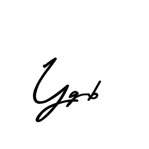 Make a beautiful signature design for name Ygb. With this signature (Asem Kandis PERSONAL USE) style, you can create a handwritten signature for free. Ygb signature style 9 images and pictures png