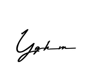 Design your own signature with our free online signature maker. With this signature software, you can create a handwritten (Asem Kandis PERSONAL USE) signature for name Yghm. Yghm signature style 9 images and pictures png