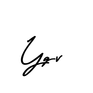 Design your own signature with our free online signature maker. With this signature software, you can create a handwritten (Asem Kandis PERSONAL USE) signature for name Ygv. Ygv signature style 9 images and pictures png