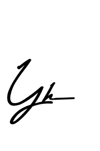 Make a beautiful signature design for name Yh. With this signature (Asem Kandis PERSONAL USE) style, you can create a handwritten signature for free. Yh signature style 9 images and pictures png