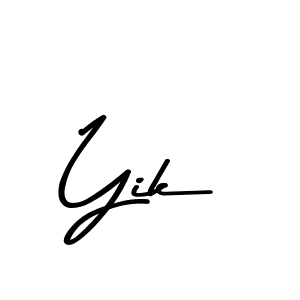 Also we have Yik name is the best signature style. Create professional handwritten signature collection using Asem Kandis PERSONAL USE autograph style. Yik signature style 9 images and pictures png