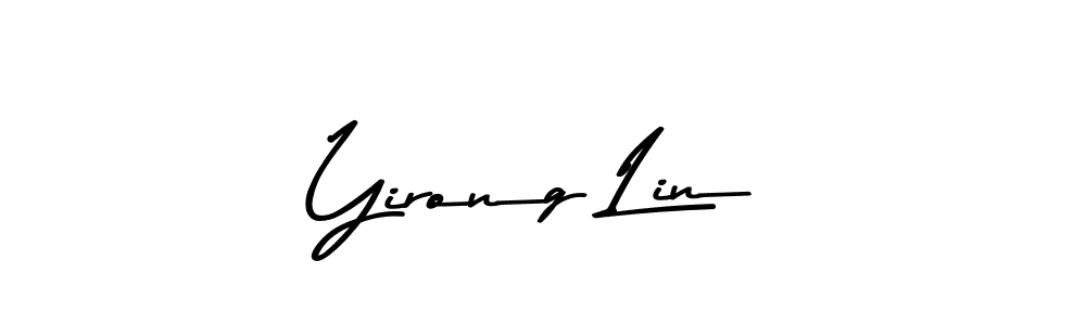 Create a beautiful signature design for name Yirong Lin. With this signature (Asem Kandis PERSONAL USE) fonts, you can make a handwritten signature for free. Yirong Lin signature style 9 images and pictures png