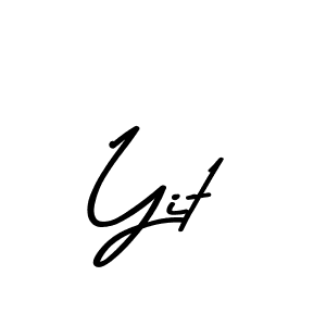 You should practise on your own different ways (Asem Kandis PERSONAL USE) to write your name (Yit) in signature. don't let someone else do it for you. Yit signature style 9 images and pictures png