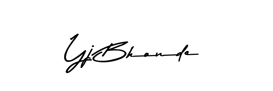 Yj Bhonde stylish signature style. Best Handwritten Sign (Asem Kandis PERSONAL USE) for my name. Handwritten Signature Collection Ideas for my name Yj Bhonde. Yj Bhonde signature style 9 images and pictures png