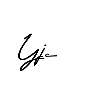 Make a beautiful signature design for name Yjc. With this signature (Asem Kandis PERSONAL USE) style, you can create a handwritten signature for free. Yjc signature style 9 images and pictures png