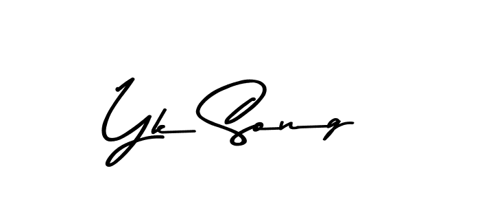 You should practise on your own different ways (Asem Kandis PERSONAL USE) to write your name (Yk Song) in signature. don't let someone else do it for you. Yk Song signature style 9 images and pictures png