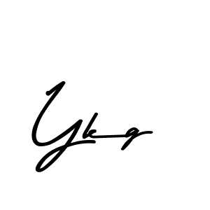 Make a beautiful signature design for name Ykg. With this signature (Asem Kandis PERSONAL USE) style, you can create a handwritten signature for free. Ykg signature style 9 images and pictures png