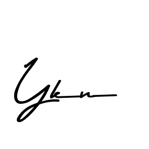 Make a beautiful signature design for name Ykn. With this signature (Asem Kandis PERSONAL USE) style, you can create a handwritten signature for free. Ykn signature style 9 images and pictures png