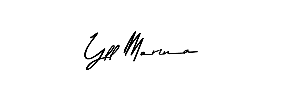 Yll Morina stylish signature style. Best Handwritten Sign (Asem Kandis PERSONAL USE) for my name. Handwritten Signature Collection Ideas for my name Yll Morina. Yll Morina signature style 9 images and pictures png