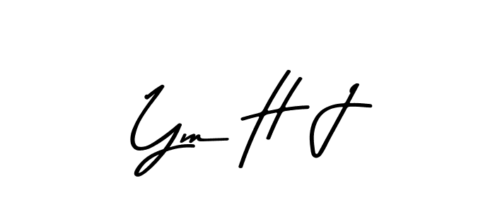 Also You can easily find your signature by using the search form. We will create Ym H  J name handwritten signature images for you free of cost using Asem Kandis PERSONAL USE sign style. Ym H  J signature style 9 images and pictures png
