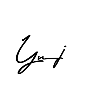 Use a signature maker to create a handwritten signature online. With this signature software, you can design (Asem Kandis PERSONAL USE) your own signature for name Ynj. Ynj signature style 9 images and pictures png