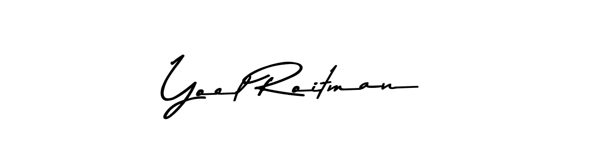 How to make Yoel Roitman name signature. Use Asem Kandis PERSONAL USE style for creating short signs online. This is the latest handwritten sign. Yoel Roitman signature style 9 images and pictures png