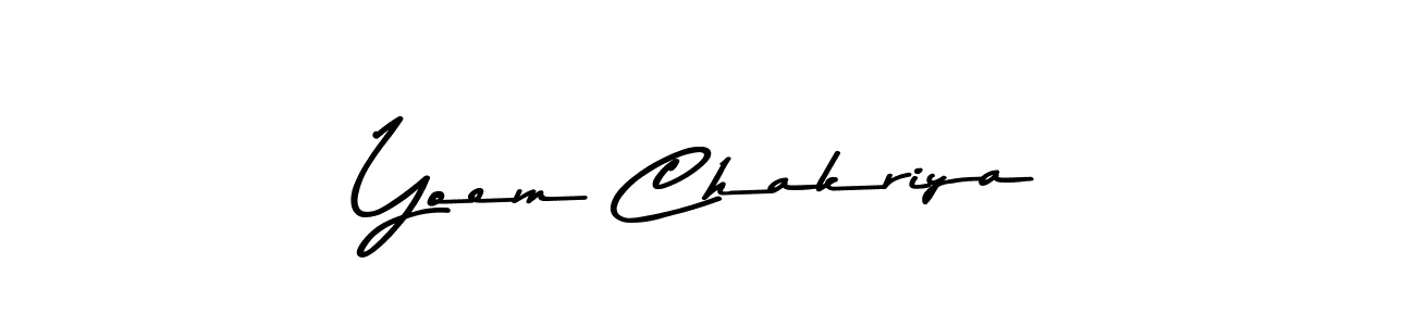 Yoem Chakriya stylish signature style. Best Handwritten Sign (Asem Kandis PERSONAL USE) for my name. Handwritten Signature Collection Ideas for my name Yoem Chakriya. Yoem Chakriya signature style 9 images and pictures png