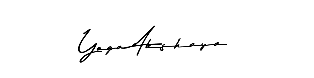 Use a signature maker to create a handwritten signature online. With this signature software, you can design (Asem Kandis PERSONAL USE) your own signature for name Yoga Akshaya. Yoga Akshaya signature style 9 images and pictures png
