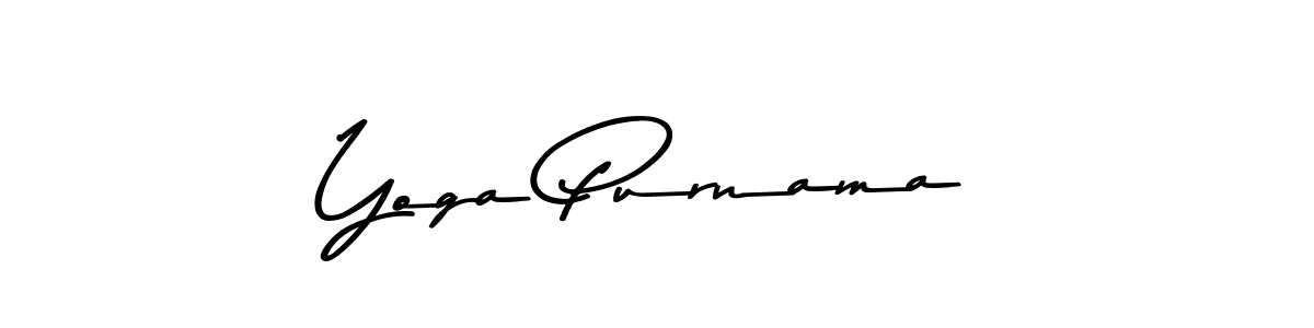 Create a beautiful signature design for name Yoga Purnama. With this signature (Asem Kandis PERSONAL USE) fonts, you can make a handwritten signature for free. Yoga Purnama signature style 9 images and pictures png