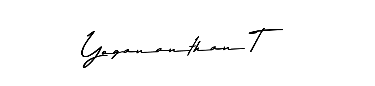 Design your own signature with our free online signature maker. With this signature software, you can create a handwritten (Asem Kandis PERSONAL USE) signature for name Yogananthan T. Yogananthan T signature style 9 images and pictures png
