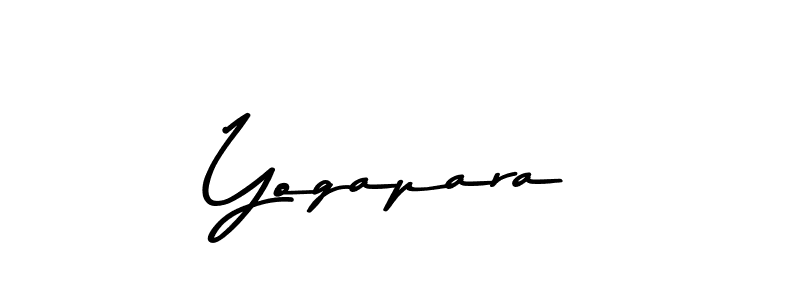 How to make Yogapara name signature. Use Asem Kandis PERSONAL USE style for creating short signs online. This is the latest handwritten sign. Yogapara signature style 9 images and pictures png