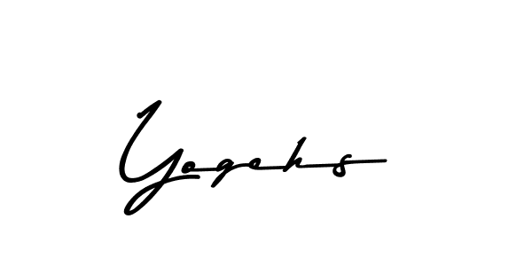 Create a beautiful signature design for name Yogehs. With this signature (Asem Kandis PERSONAL USE) fonts, you can make a handwritten signature for free. Yogehs signature style 9 images and pictures png