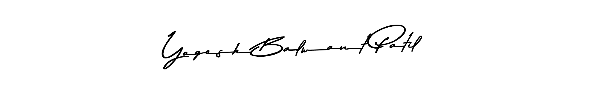 How to make Yogesh Balwant Patil name signature. Use Asem Kandis PERSONAL USE style for creating short signs online. This is the latest handwritten sign. Yogesh Balwant Patil signature style 9 images and pictures png