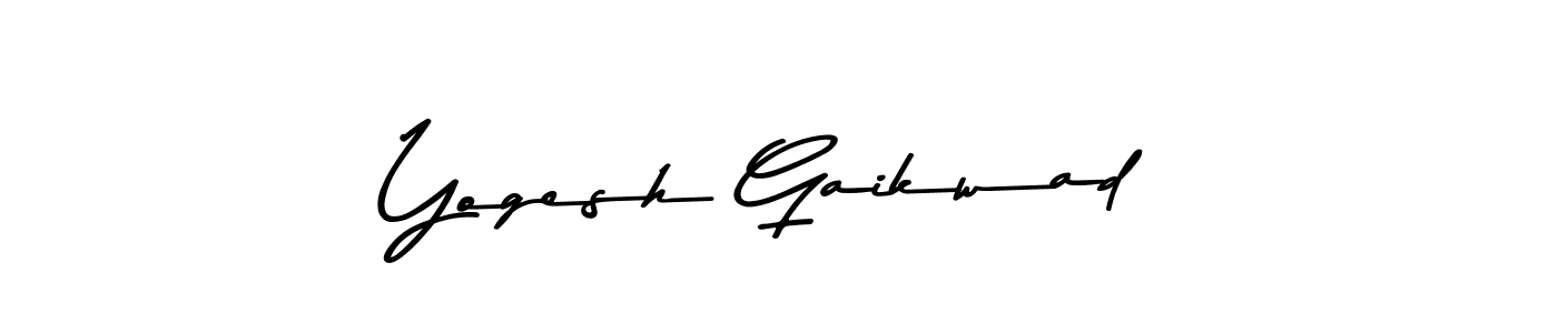 Make a beautiful signature design for name Yogesh Gaikwad. With this signature (Asem Kandis PERSONAL USE) style, you can create a handwritten signature for free. Yogesh Gaikwad signature style 9 images and pictures png