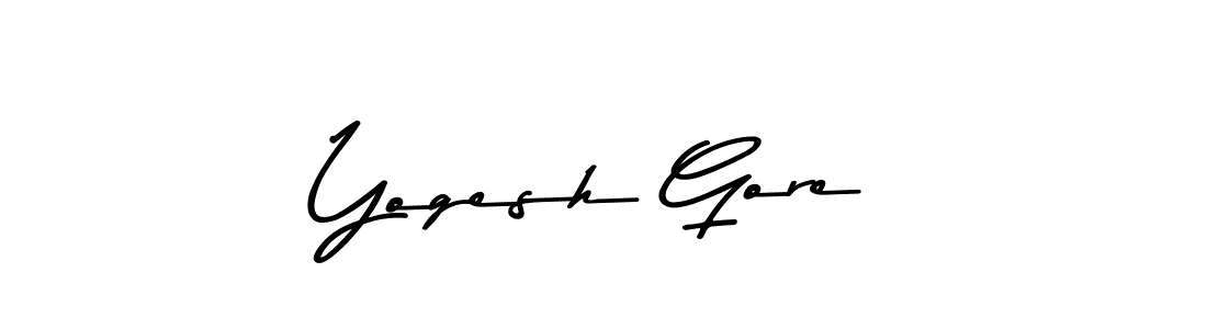 Yogesh Gore stylish signature style. Best Handwritten Sign (Asem Kandis PERSONAL USE) for my name. Handwritten Signature Collection Ideas for my name Yogesh Gore. Yogesh Gore signature style 9 images and pictures png
