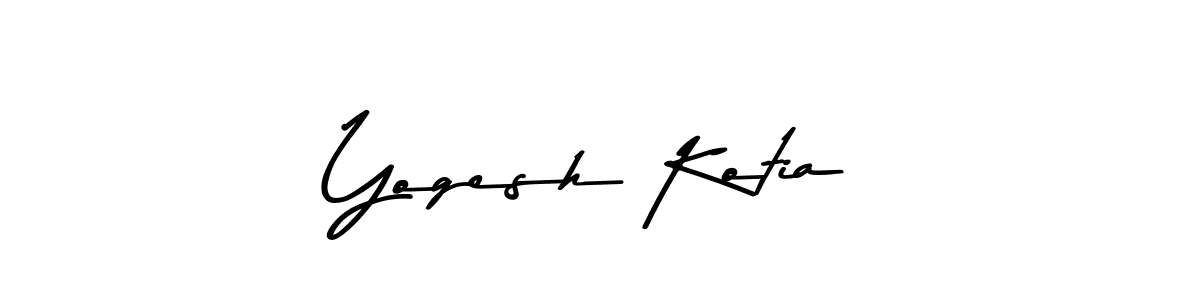 Design your own signature with our free online signature maker. With this signature software, you can create a handwritten (Asem Kandis PERSONAL USE) signature for name Yogesh Kotia. Yogesh Kotia signature style 9 images and pictures png
