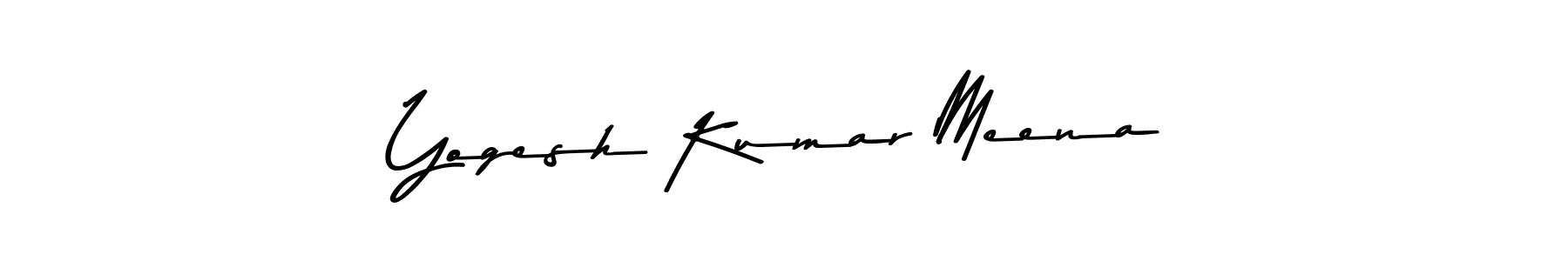 Create a beautiful signature design for name Yogesh Kumar Meena. With this signature (Asem Kandis PERSONAL USE) fonts, you can make a handwritten signature for free. Yogesh Kumar Meena signature style 9 images and pictures png