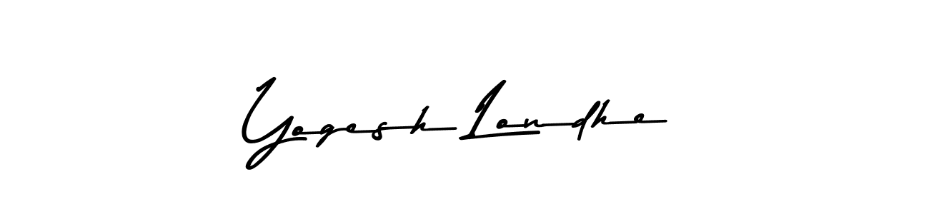 Create a beautiful signature design for name Yogesh Londhe. With this signature (Asem Kandis PERSONAL USE) fonts, you can make a handwritten signature for free. Yogesh Londhe signature style 9 images and pictures png