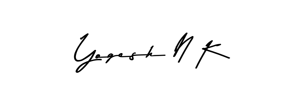 You should practise on your own different ways (Asem Kandis PERSONAL USE) to write your name (Yogesh N K) in signature. don't let someone else do it for you. Yogesh N K signature style 9 images and pictures png