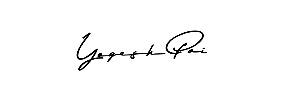 How to make Yogesh Pai name signature. Use Asem Kandis PERSONAL USE style for creating short signs online. This is the latest handwritten sign. Yogesh Pai signature style 9 images and pictures png