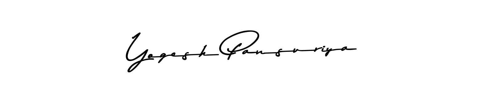 Yogesh Pansuriya stylish signature style. Best Handwritten Sign (Asem Kandis PERSONAL USE) for my name. Handwritten Signature Collection Ideas for my name Yogesh Pansuriya. Yogesh Pansuriya signature style 9 images and pictures png