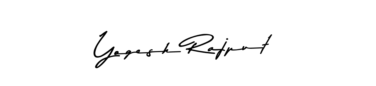 Create a beautiful signature design for name Yogesh Rajput. With this signature (Asem Kandis PERSONAL USE) fonts, you can make a handwritten signature for free. Yogesh Rajput signature style 9 images and pictures png