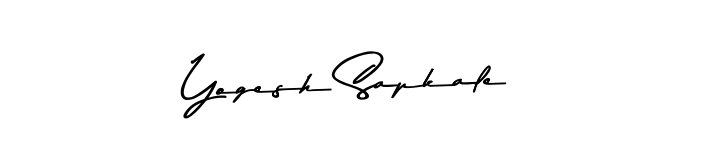 Also You can easily find your signature by using the search form. We will create Yogesh Sapkale name handwritten signature images for you free of cost using Asem Kandis PERSONAL USE sign style. Yogesh Sapkale signature style 9 images and pictures png