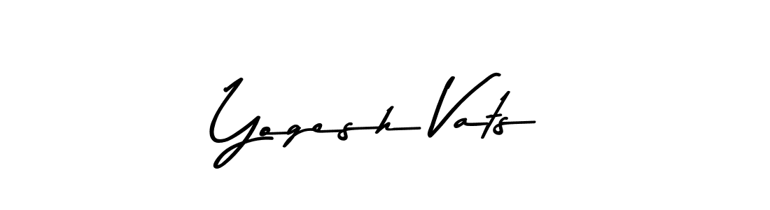 Design your own signature with our free online signature maker. With this signature software, you can create a handwritten (Asem Kandis PERSONAL USE) signature for name Yogesh Vats. Yogesh Vats signature style 9 images and pictures png