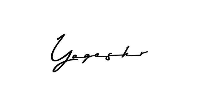 Make a beautiful signature design for name Yogeshr. With this signature (Asem Kandis PERSONAL USE) style, you can create a handwritten signature for free. Yogeshr signature style 9 images and pictures png