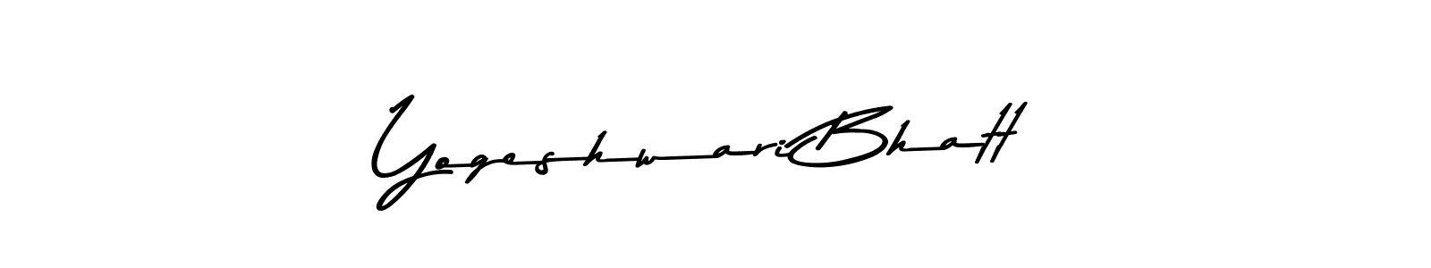 You should practise on your own different ways (Asem Kandis PERSONAL USE) to write your name (Yogeshwari Bhatt) in signature. don't let someone else do it for you. Yogeshwari Bhatt signature style 9 images and pictures png