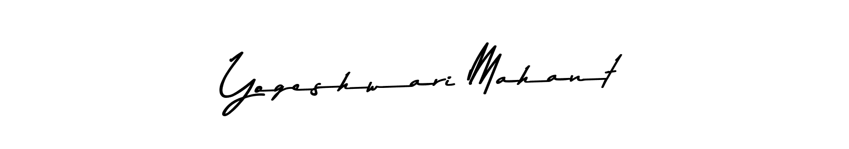 How to make Yogeshwari Mahant name signature. Use Asem Kandis PERSONAL USE style for creating short signs online. This is the latest handwritten sign. Yogeshwari Mahant signature style 9 images and pictures png