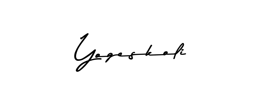 How to Draw Yogeskoli signature style? Asem Kandis PERSONAL USE is a latest design signature styles for name Yogeskoli. Yogeskoli signature style 9 images and pictures png