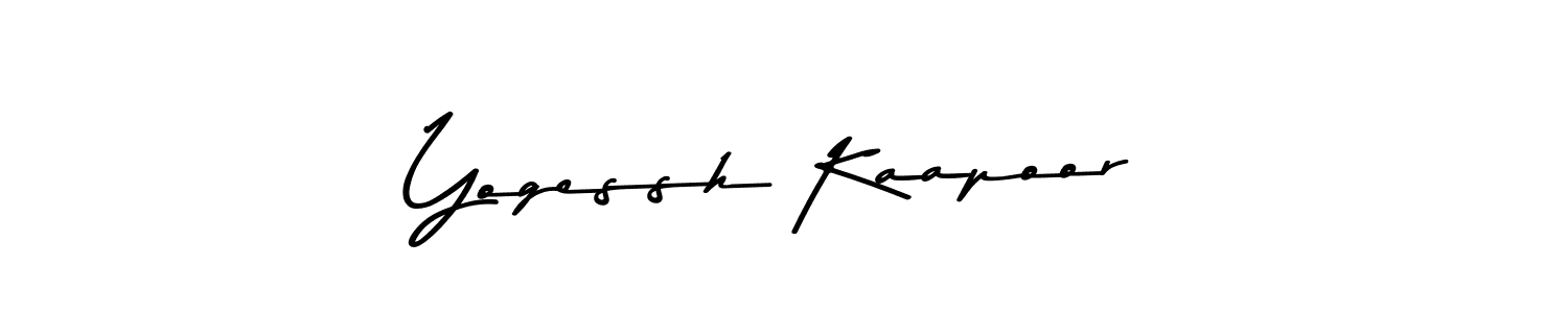 How to make Yogessh Kaapoor name signature. Use Asem Kandis PERSONAL USE style for creating short signs online. This is the latest handwritten sign. Yogessh Kaapoor signature style 9 images and pictures png
