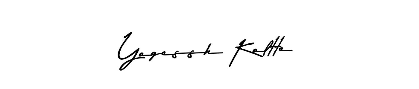 Design your own signature with our free online signature maker. With this signature software, you can create a handwritten (Asem Kandis PERSONAL USE) signature for name Yogessh Koltte. Yogessh Koltte signature style 9 images and pictures png
