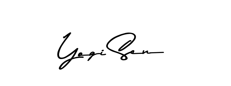 Use a signature maker to create a handwritten signature online. With this signature software, you can design (Asem Kandis PERSONAL USE) your own signature for name Yogi Sen. Yogi Sen signature style 9 images and pictures png